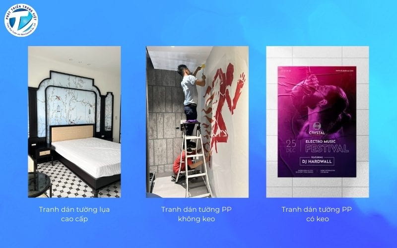Một số chất liệu làm tranh 3D, dán tường 3D